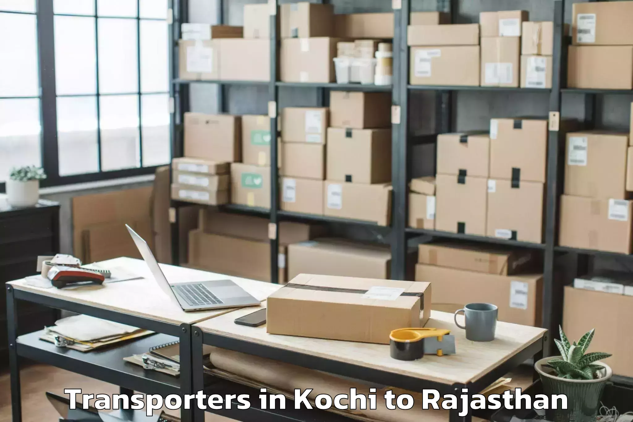 Kochi to Kishangarh Bas Transporters Booking